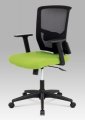 Kancelářská židle, látka zelená + černá, houpací mechnismus Autronic