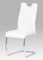 Jídelní židle koženka bílá / chrom Autronic