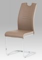 Jídelní židle světle hnědá s cappuccino boky, chrom, DCL-406 COF Autronic