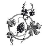 Ozdobný ornament pro kované ploty, brány a mříže 13.037 pr.12x12 mm, 450 x 340 mm