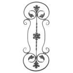 Ozdobný ornament pro kované ploty, brány a mříže 13.045 pr.16x8 mm, 800 x 300 mm