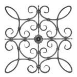 Ozdobný ornament pro kované ploty, brány a mříže 13.011 pr.12x12 mm, 660 x 660 mm