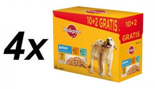 Pedigree kapsičky Junior multipack 4 x (12 x 100g)