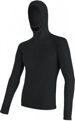 Sensor Double Face Merino Wool pánské triko dl.ruk. s kapucí Černá S