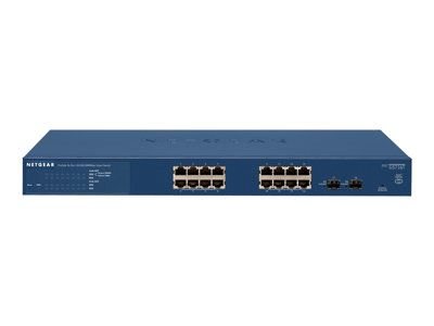 NETGEAR ProSAFE GS716T 16-Port Gigabit Smart Managed Switch - Přepínač - L3 Lite - řízený - 16 x 10/100/1000 + 2 x gigabitů SFP - desktop, Lze montovat do rozvaděče