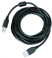 Kabel C-TECH USB A-B 3m 2.0 HQ s ferritovým jádrem