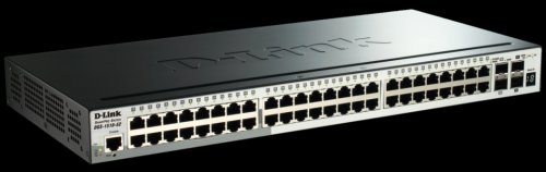 D-Link 52-Port Gigabit Stackable Smart Managed Switch including 2 10G SFP+ and 2 SFP ports (smart fans) -  DGS-1510-52
