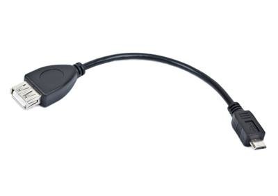 Kabel C-TECH USB AF/micro BM, OTG, 15cm, pro tablety a smartphone