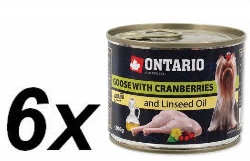 Ontario Konzerva mini goose, cranberries, dandelion and linseed oil 6 x 200g