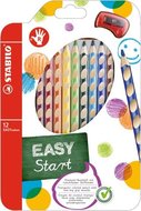 STABILO Ergonomické pastelky pro praváky - STABILO EASYcolors - 12 ks sada s ořezávátkem