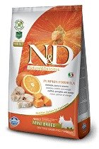 N&D GF Pumpkin DOG Adult Mini Codfish & Orange 800g