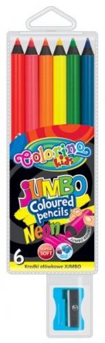 Pastelky kulaté Colorino JUMBO 6 barev neonové