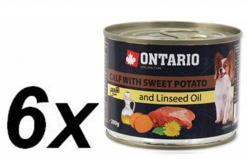 Ontario Konzerva mini calf, sweetpotato, dandelion and linseed oil 6 x 200g