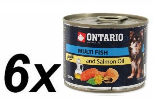 Ontario Konzerva mini multi fish and salmon oil 6 x 200g