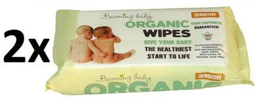 Beaming Baby Organické čistící ubrousky s vůní, 2 x 72 ks
