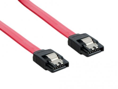4World HDD kabel | SATA 3 | SATA-SATA | 20cm | petlice | červený