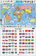 LARSEN Puzzle set Vlajky světa a Mapa světa MAXI