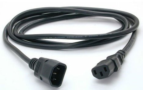 PremiumCord Kabel síťový prodlužovací 230V k počítači, 1 m