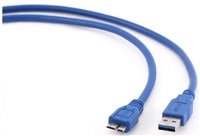 GEMBIRD Kabel USB 3.0 A-Micro B propojovací 1,8m (modrý)