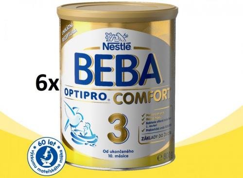 Nestlé BEBA OPTIPRO Comfort 3 kojenecké mléko - 6x800g