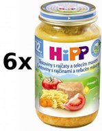 HiPP Těstoviny s rajčaty a telecím masem - 6x220g