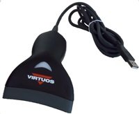 Virtuos CCD čtečka HT-10, USB (klávesnice/RS232 emulace), černá