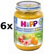 HiPP Zelenina se šunkou a těstovinami - 6x190g