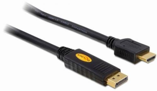 Delock kabel Displayport (M) -> HDMI (M) 5m pozlacený