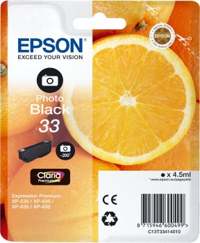 EPSON Singlepack Photo Black 33 Claria Premium Ink