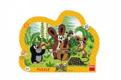 Puzzle deskové Krtek muzikant kontura 35x28cm 25 dílků