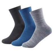 Ponožky Devold Daily medium sock 3PK Velikost: 41-46 / Barva: modrá