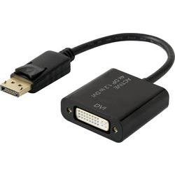 DisplayPort / DVI adaptér [1x zástrčka DisplayPort - 1x DVI zásuvka 24+5pólová] černá lze šroubovat renkforce