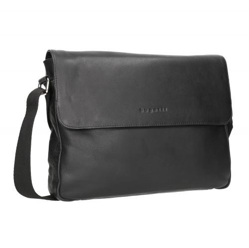 Černá kožená Crossbody taška