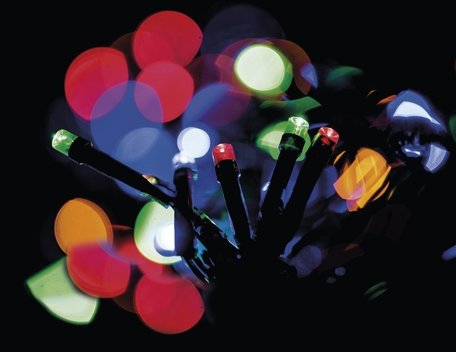 EMOS LED vánoční řetěz 4m, venkovní i vnitřní multicolor, časovač D4AM01