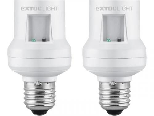 Objímka na žárovku s dálkovým ovládáním, 2ks, max. 60W žárovka, E27, EXTOL LIGHT