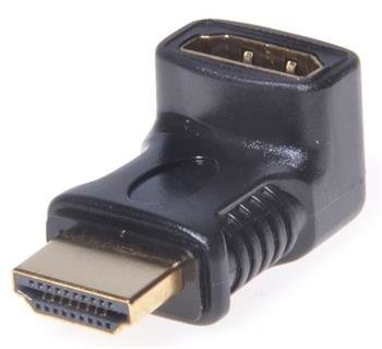 OEM Redukce HDMI AM - HDMI AF, lomená nahoru, zlacené konektory 12.92.3124