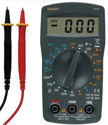Solight multimetr, max. AC 500V, max. DC 500V / 10A, test diody, bzučák