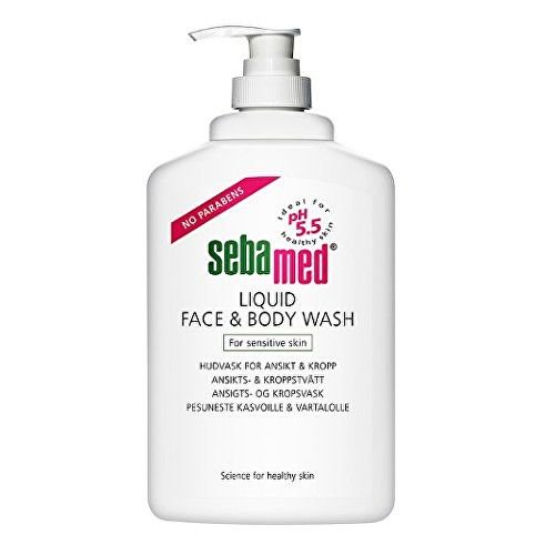 Sebamed Jemná mycí emulze na obličej a tělo s pumpičkou Classic (Liquid Face & Body Wash) 400 ml