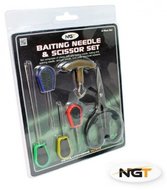 NGT Sada 6ks Baiting Needle & Scissor Set