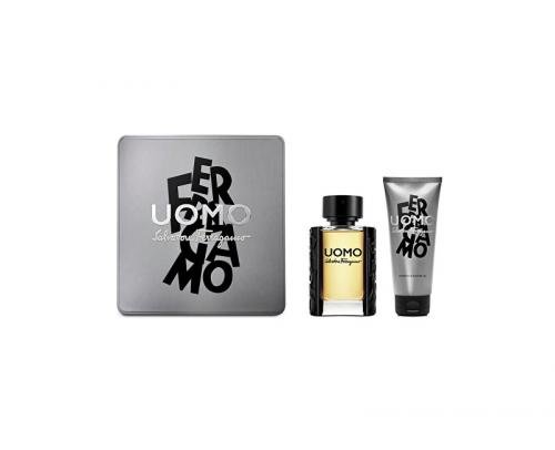 Salvatore Ferragamo Uomo toaletní voda pro muže 50 ml+ Shampoo & Shower Gel 100 ml