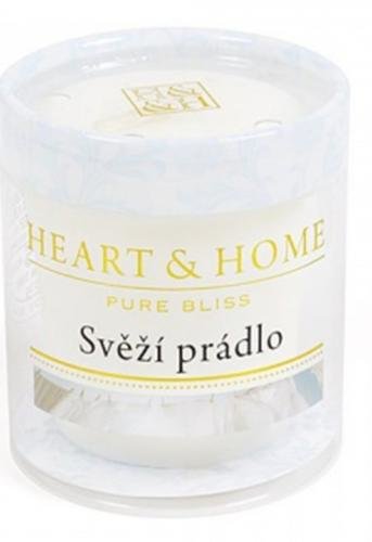 Heart & Home Svěží prádlo Sojová svíčka bez obalu hoří až 15 hodin