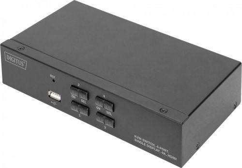 Přepínač KVM Digitus DS-12880, 4  plus  1 port, HDMI