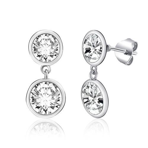 Stříbrné náušnice LUCY se zirkony - JJJE830e