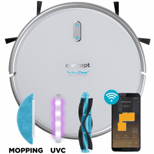 Concept robotický vysavač s mopem VR2020 3 v 1 Perfect Clean Gyro Defender UVC