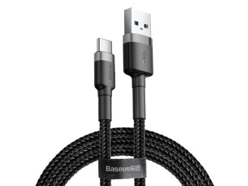 Datový kabel Baseus Cafule Cable USB pro Type-C 3A 1M, šedá/černá