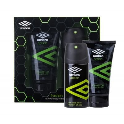 UMBRO Action dárková kazeta deospray pro muže deodorant 150 ml + sprchový gel 150 ml