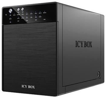 Icy Box externí box pro 4xHDD 3.5'' USB 3.0, eSATA Host, RAID 0/1/3/5/10, černý
