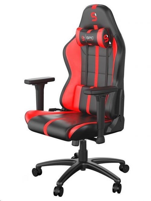 SPC Gear herní židle SR400 / imitace kůže / černo-červená