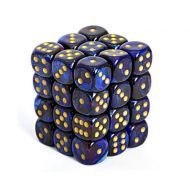 Chessex Dice Sets Royal Blue/Gold Scarab 12mm d6 (36)
