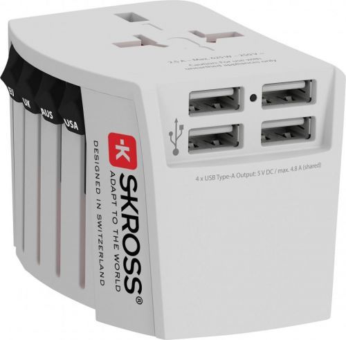 Cestovní adaptér Skross MUV USB (4xA) 1302961